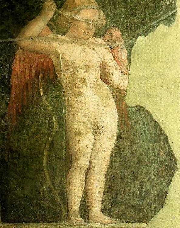 Piero della Francesca cupid returning an arrow to the quiver